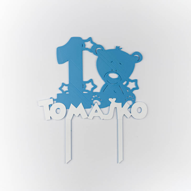 Zápich macko s číslom 1