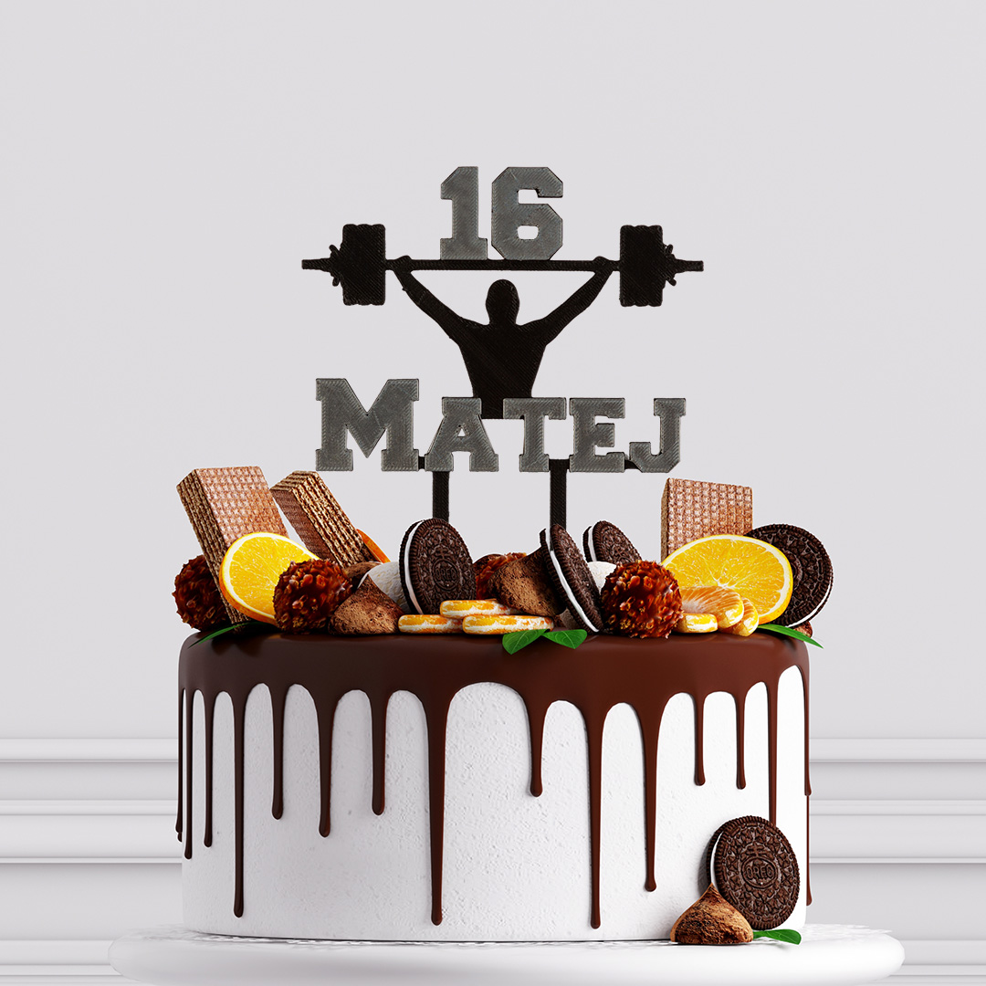 Zápich kulturista s menom a vekom