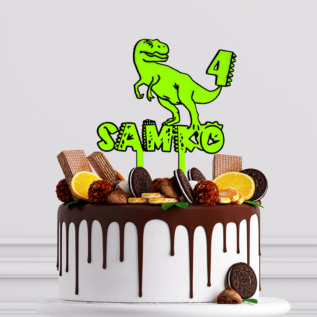 Zápich dinosaurus s menom a vekom