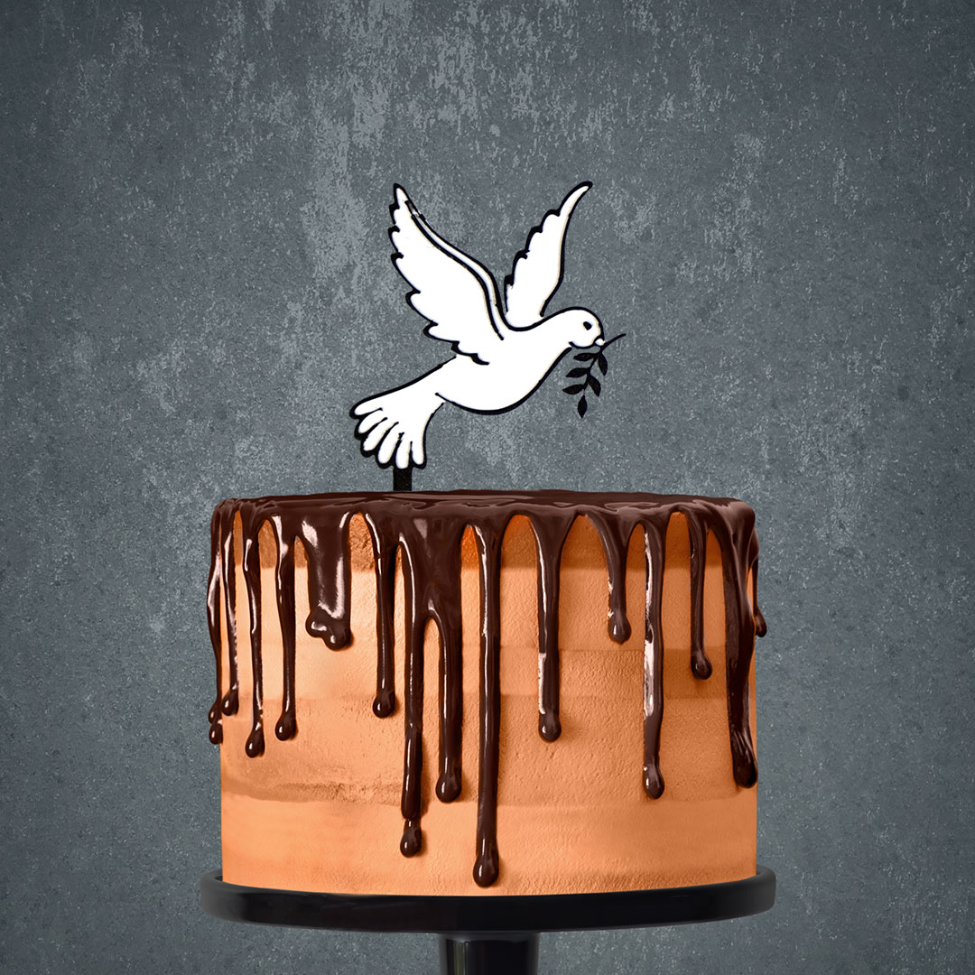 Zápich na tortu holubica - štýl 2 