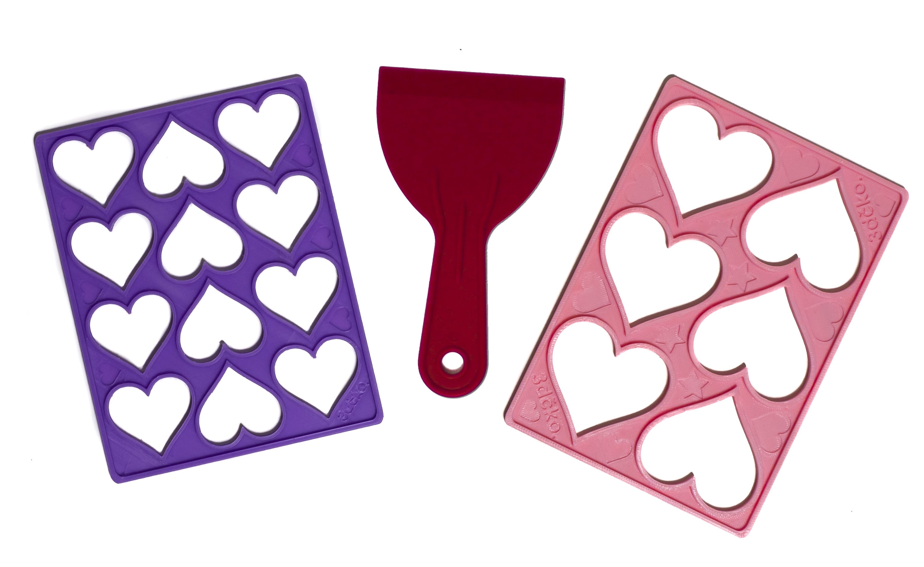 Dvojbalenie srdiečkových foriem na laskonky