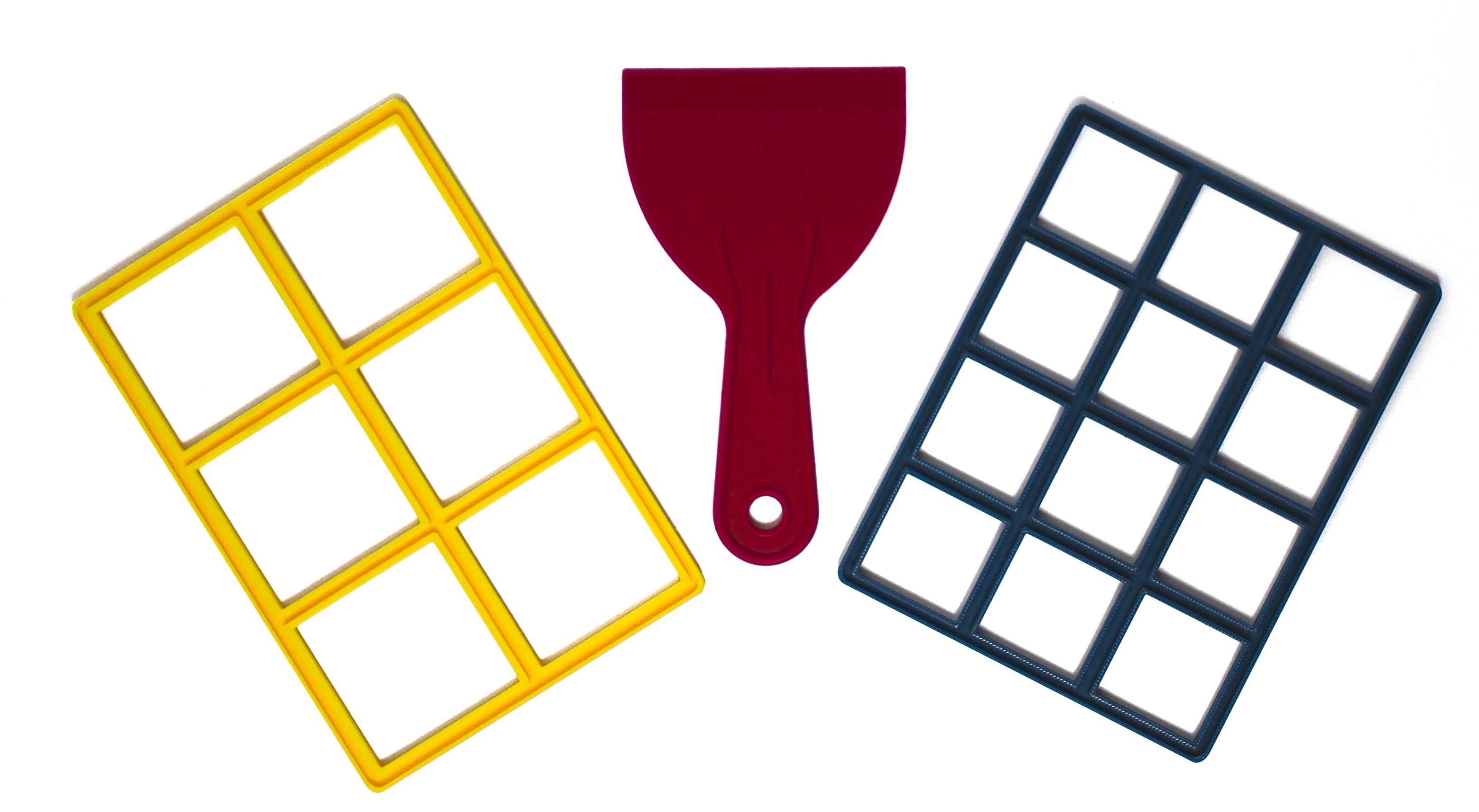 Dvojbalenie štvorčekových foriem na laskonky