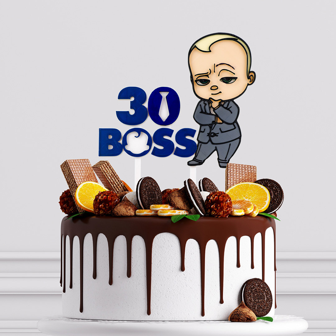 Zápich na tortu postavička Baby Boss s vekom