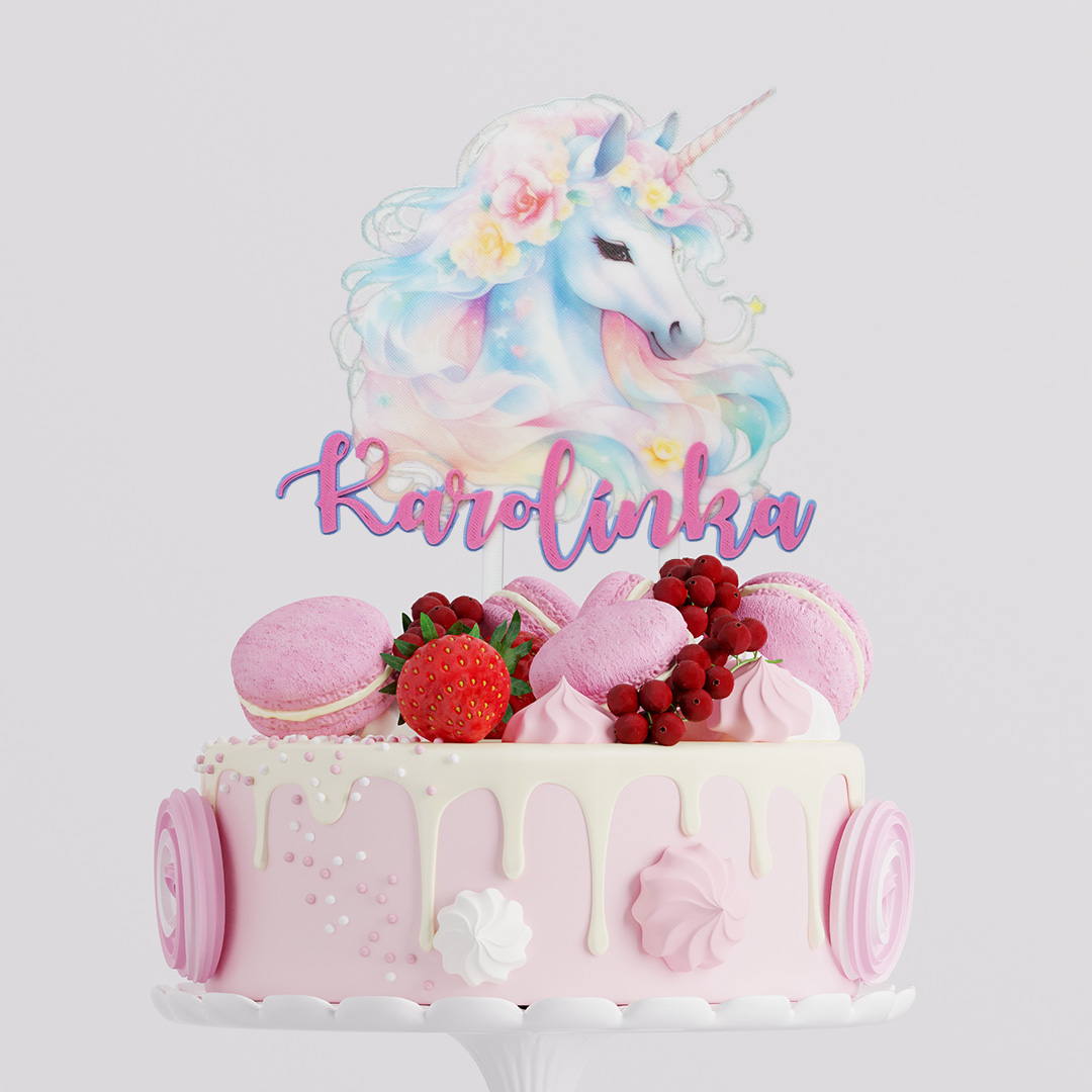 Obrázkový zápich hlava jednorožca