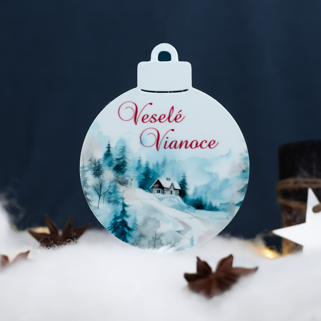 Ozdoba s nápisom Veselé Vianoce