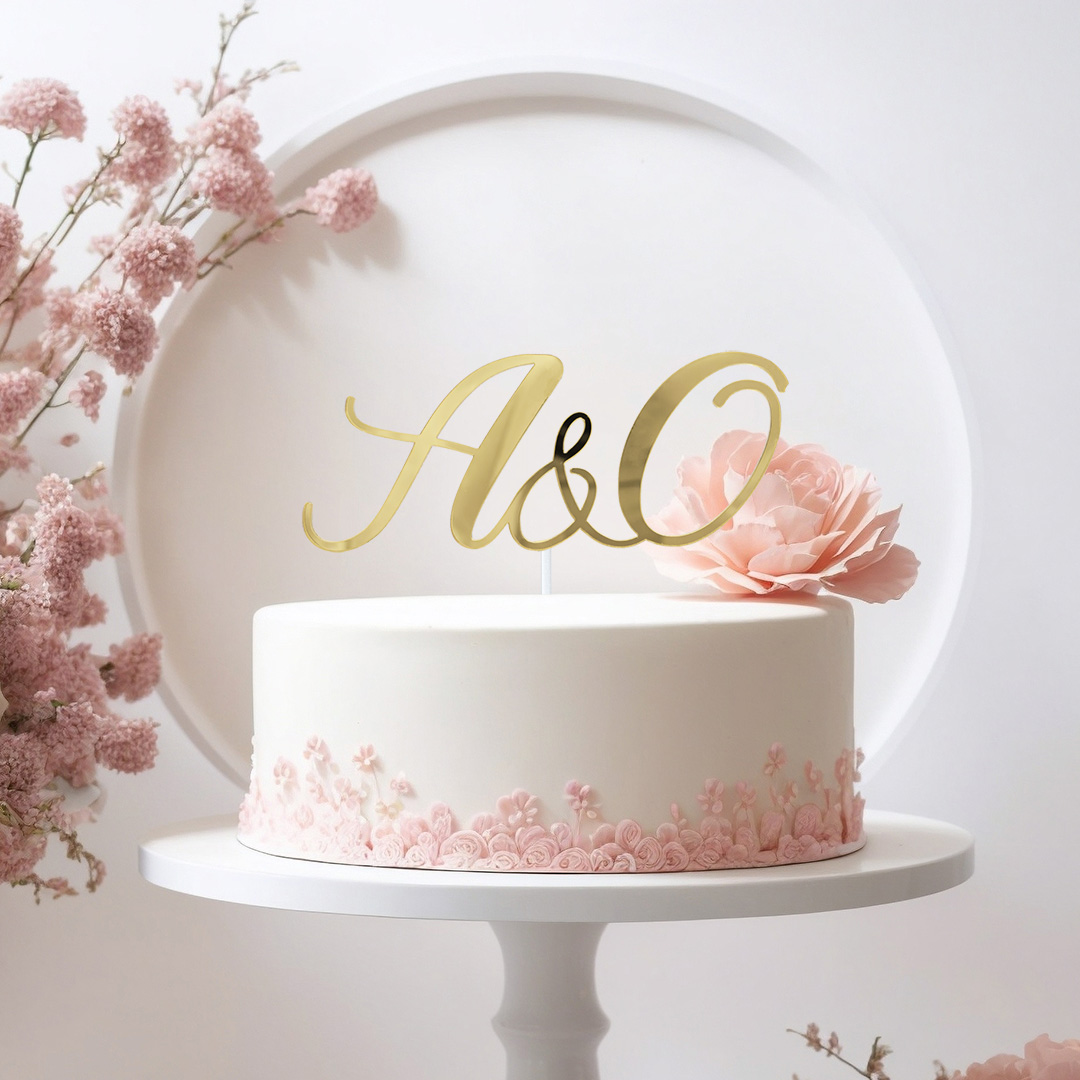 Zrkadlový zápich - svadobné iniciály