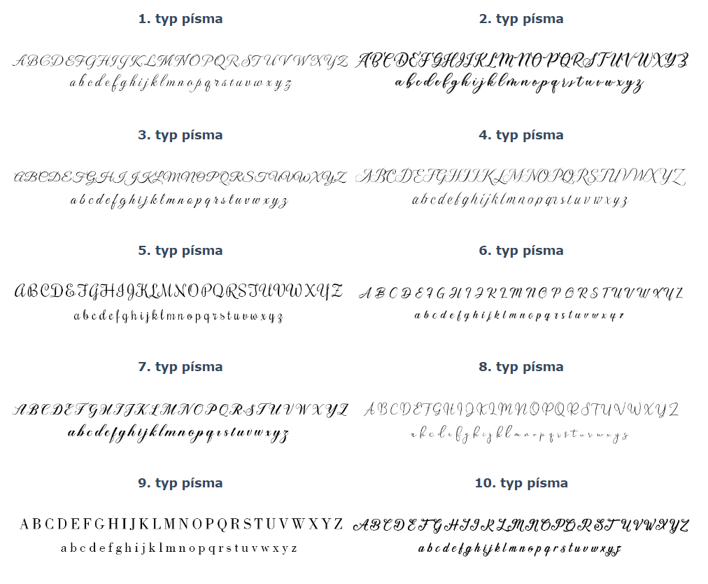 Personalizovaný zrkadlový nápis