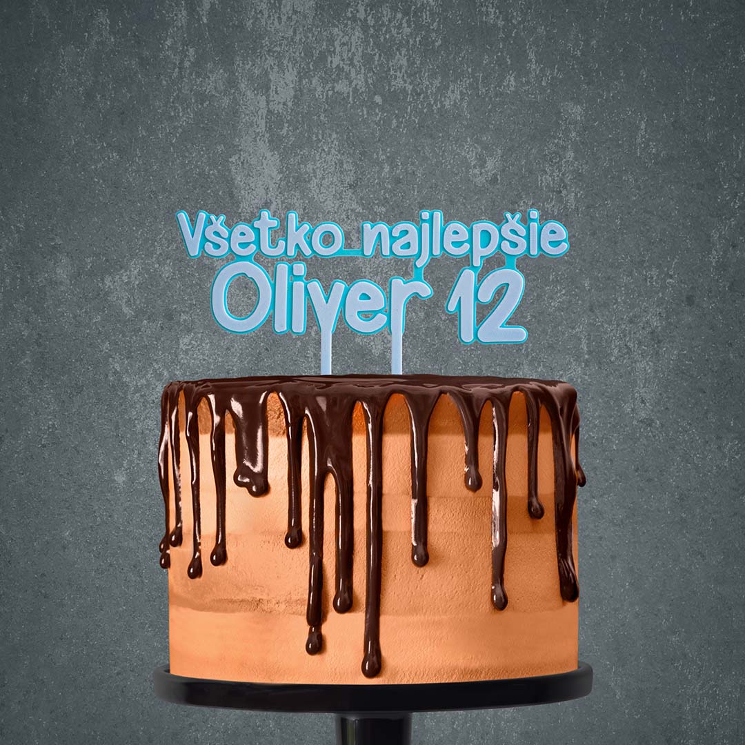 Zápich Všetko najlepšie s menom a vekom