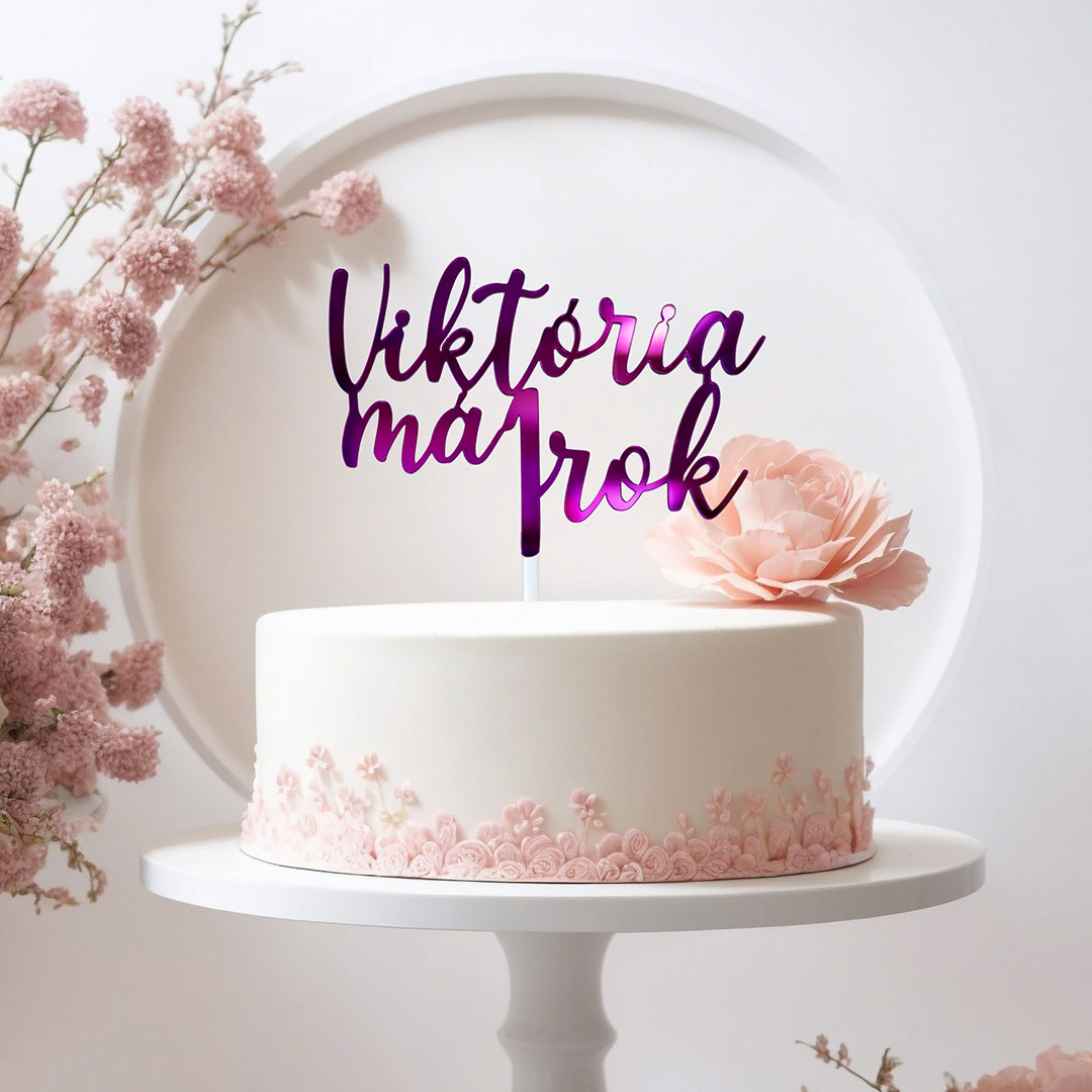 Zrkadlový zápich k narodeninám s menom