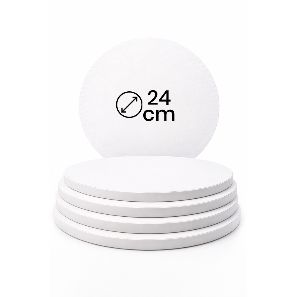 Podnos pod tortu okrúhly biely 24 cm