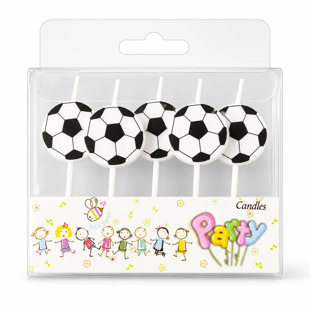 Sviečky na tortu futbalová lopta 5ks