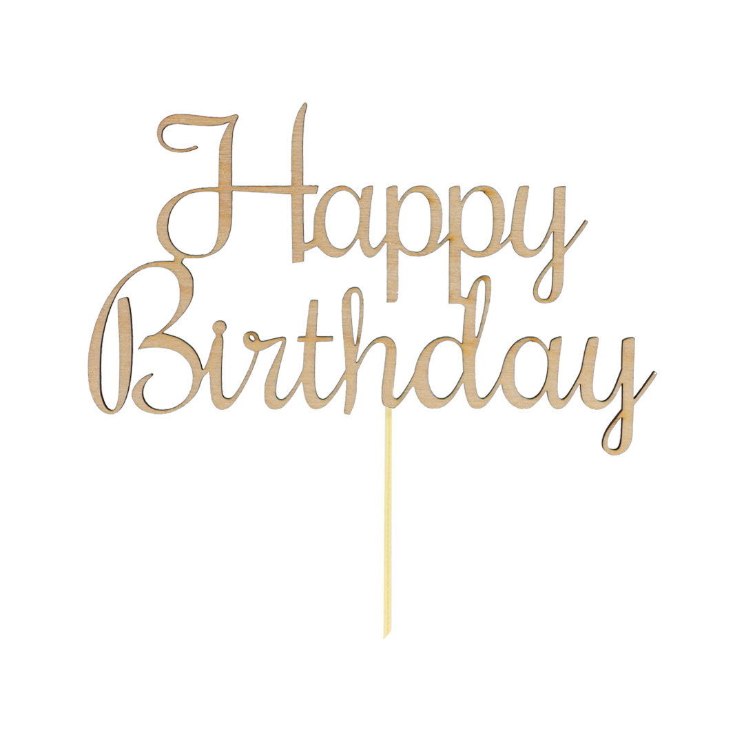 Drevený narodeninový zápich happy birthday