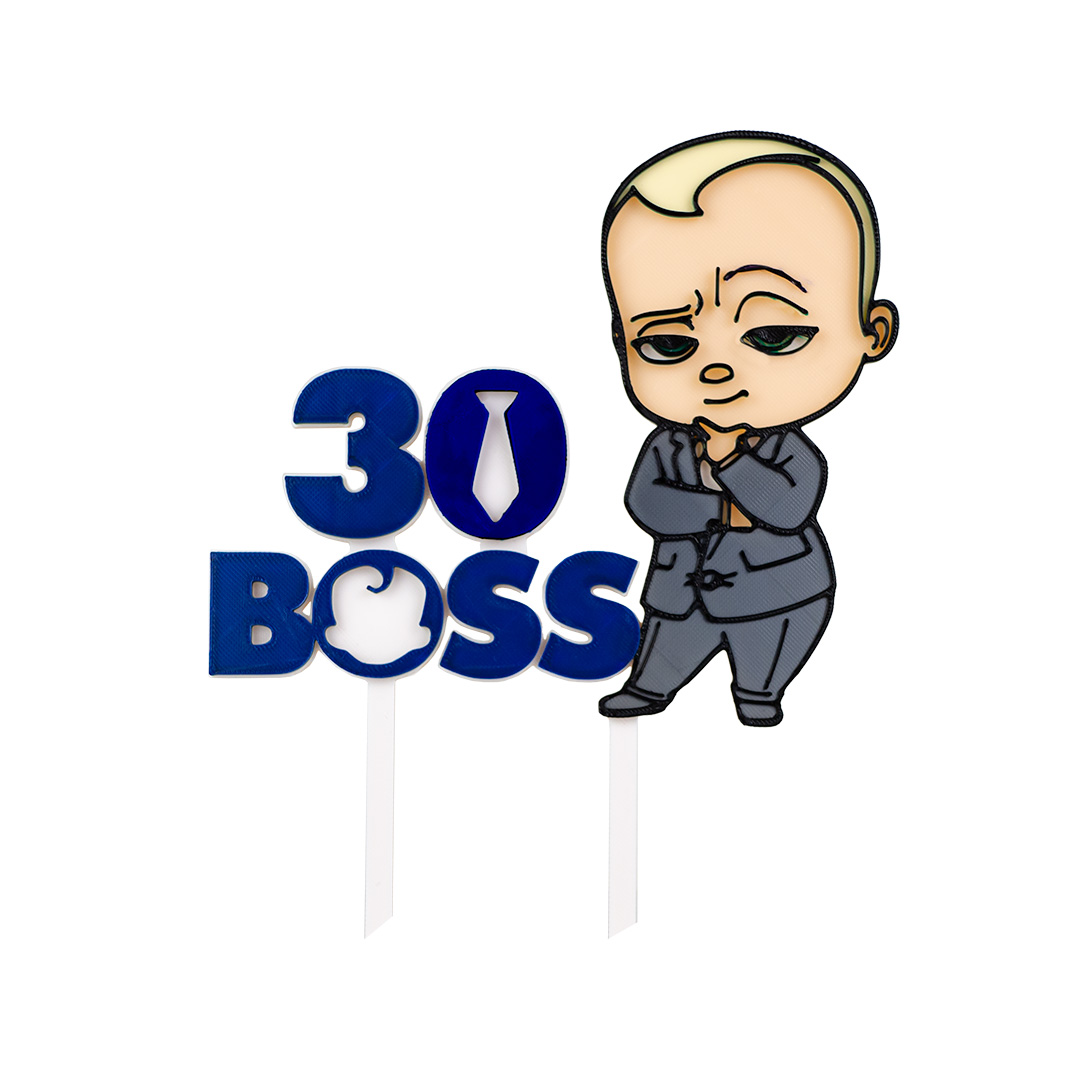 Zápich na tortu postavička Baby Boss s vekom