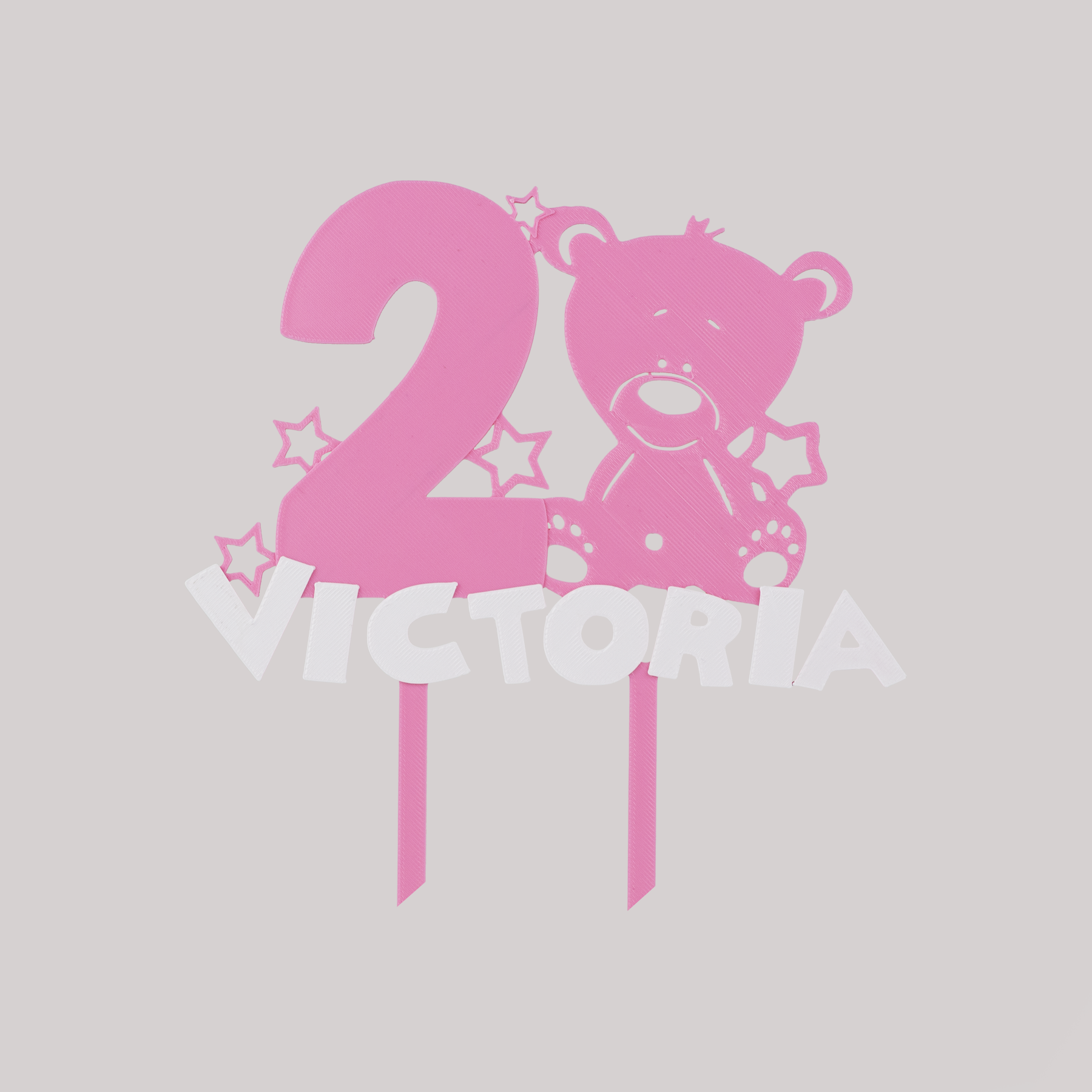 Zápich macko s číslom 2