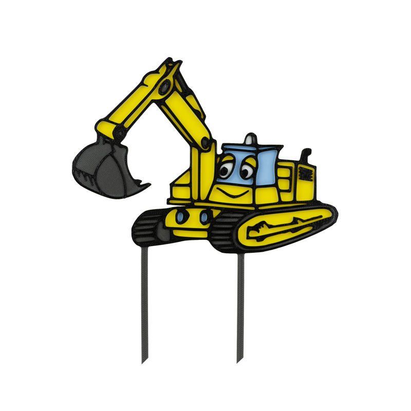 Zápich na tortu veselý detský bager