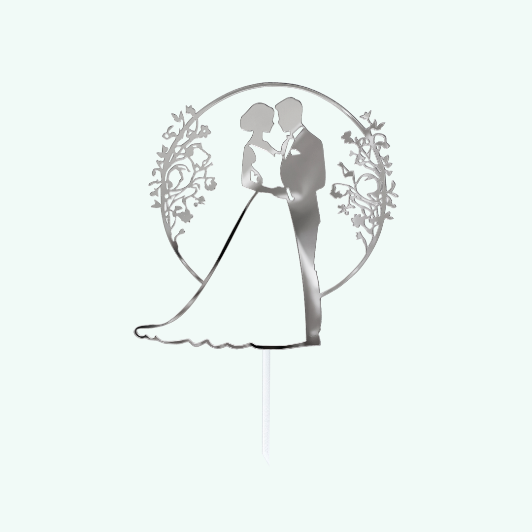 Zrkadlový zápich - svadobná silueta