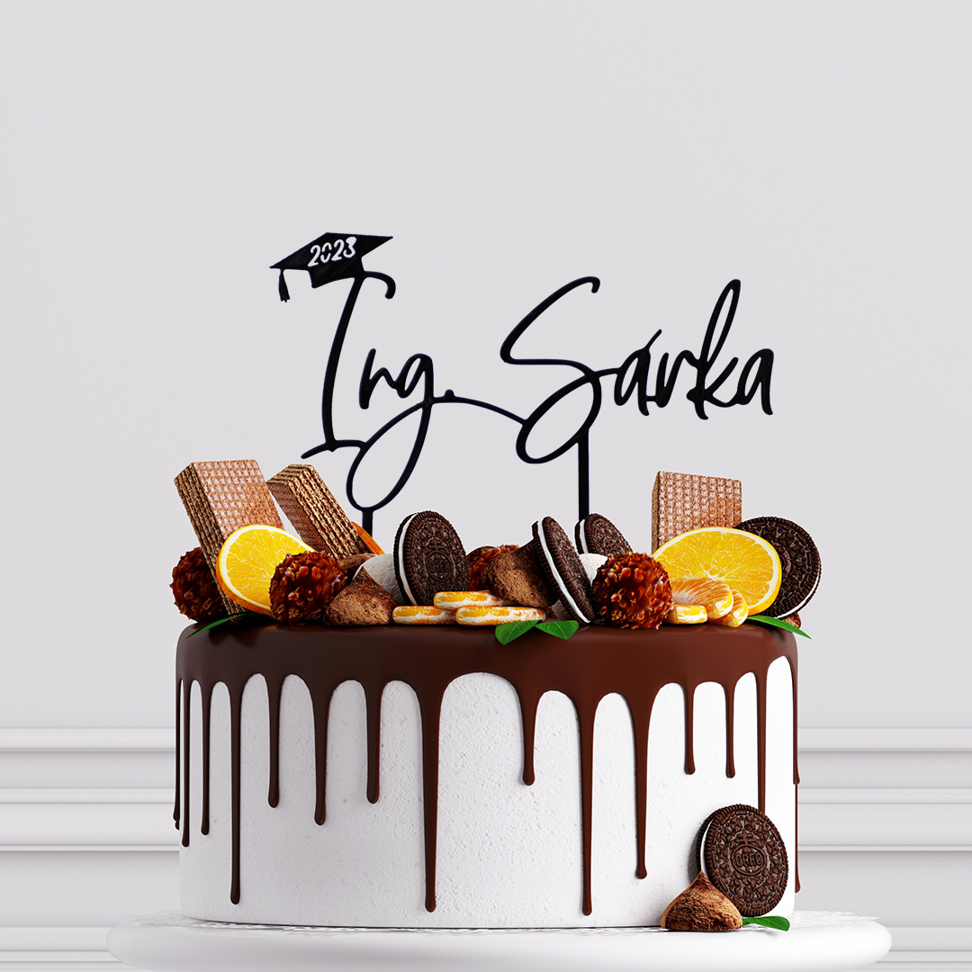 Personalizovaný zápich k promóciám s titulom