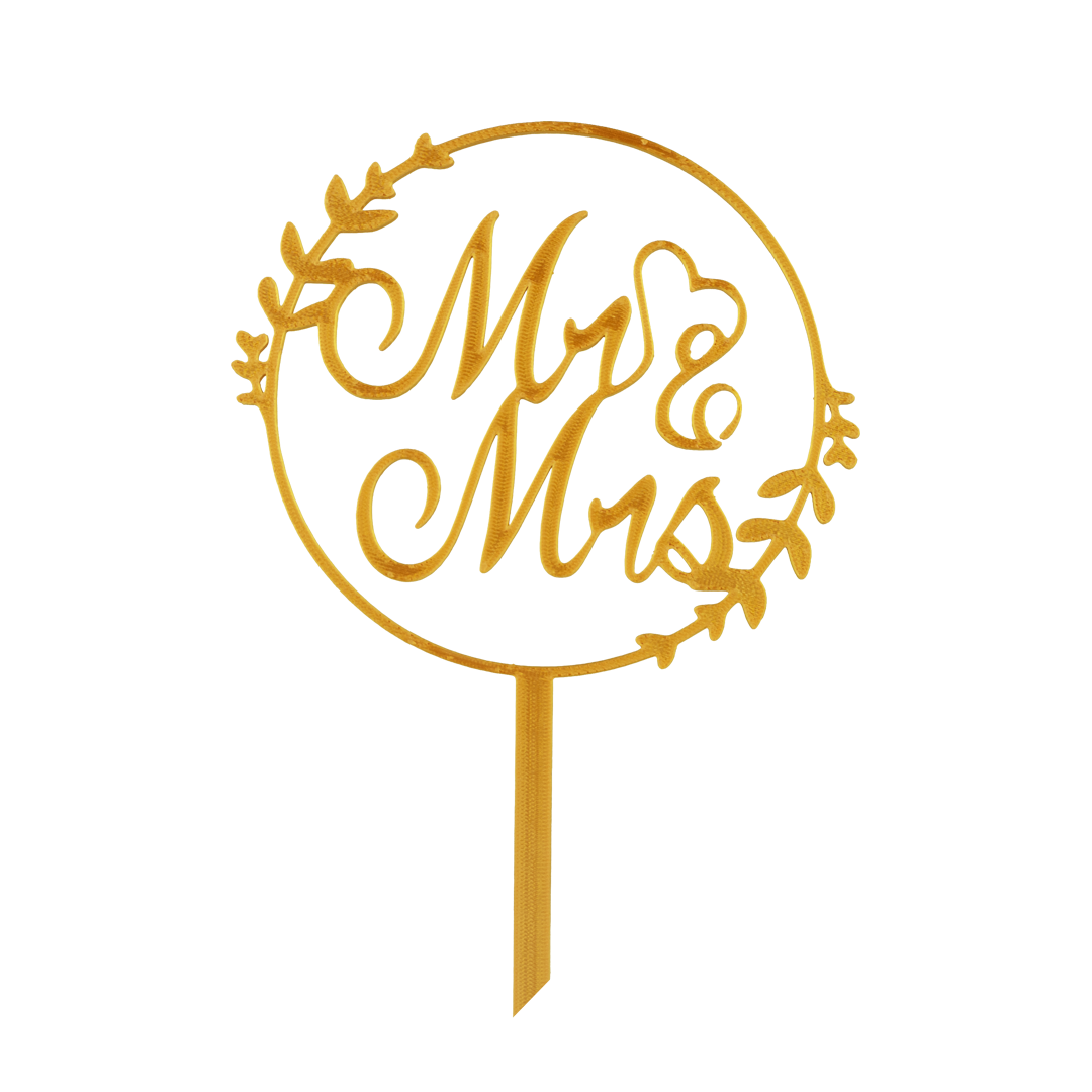 Svadobný zápich Mr & Mrs v kruhu