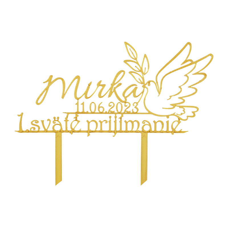 Zápich 1. sväté prijímanie s holubicou a menom