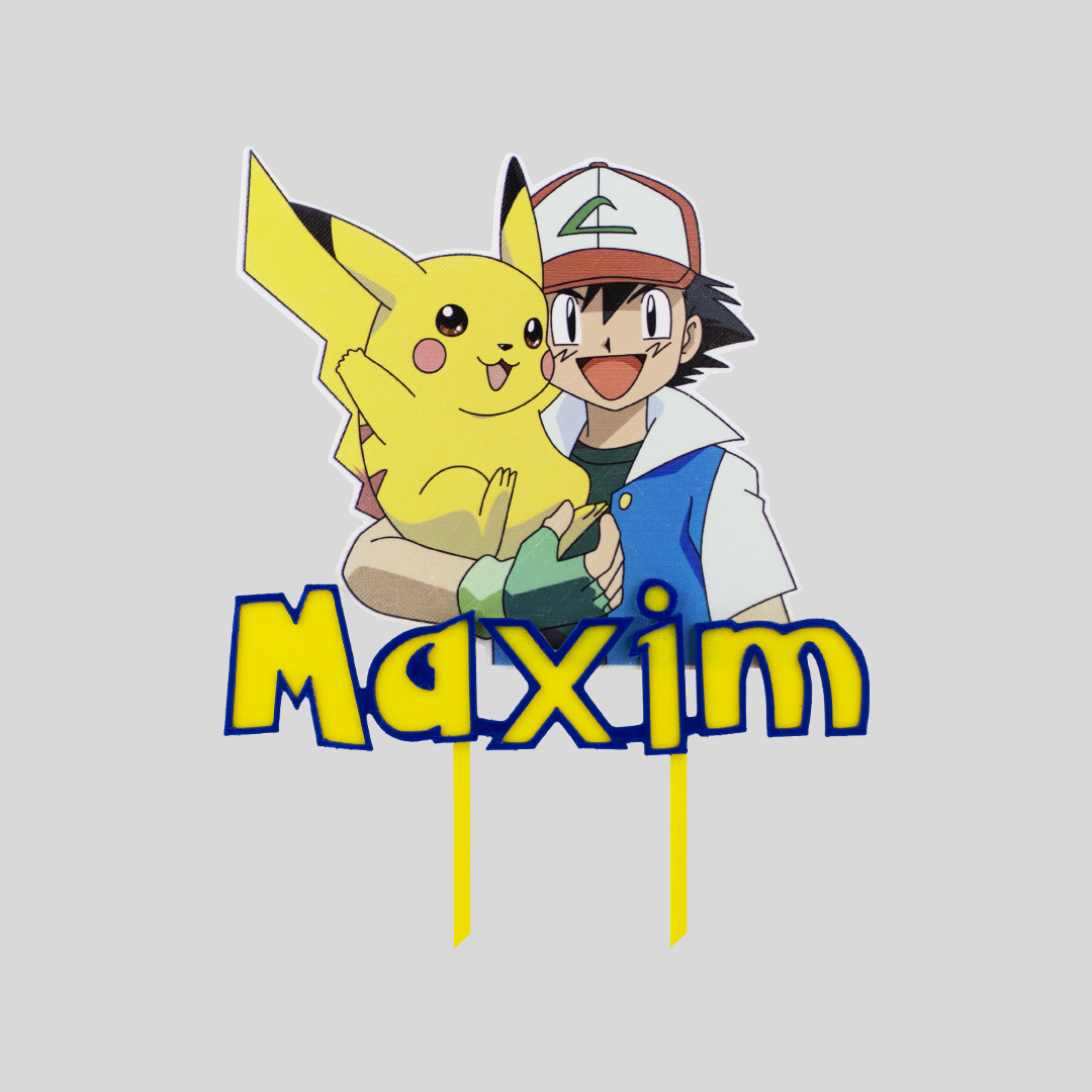 Obrázkový zápich Pikachu a Ash