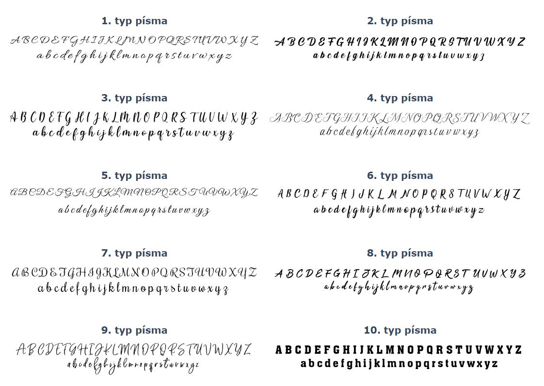 Zápich meno - jednofarebné