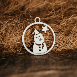 Vianočná ozdoba so snehuliakom, 3ks