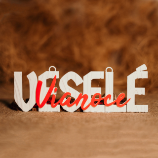 Vianočný nápis - Veselé Vianoce